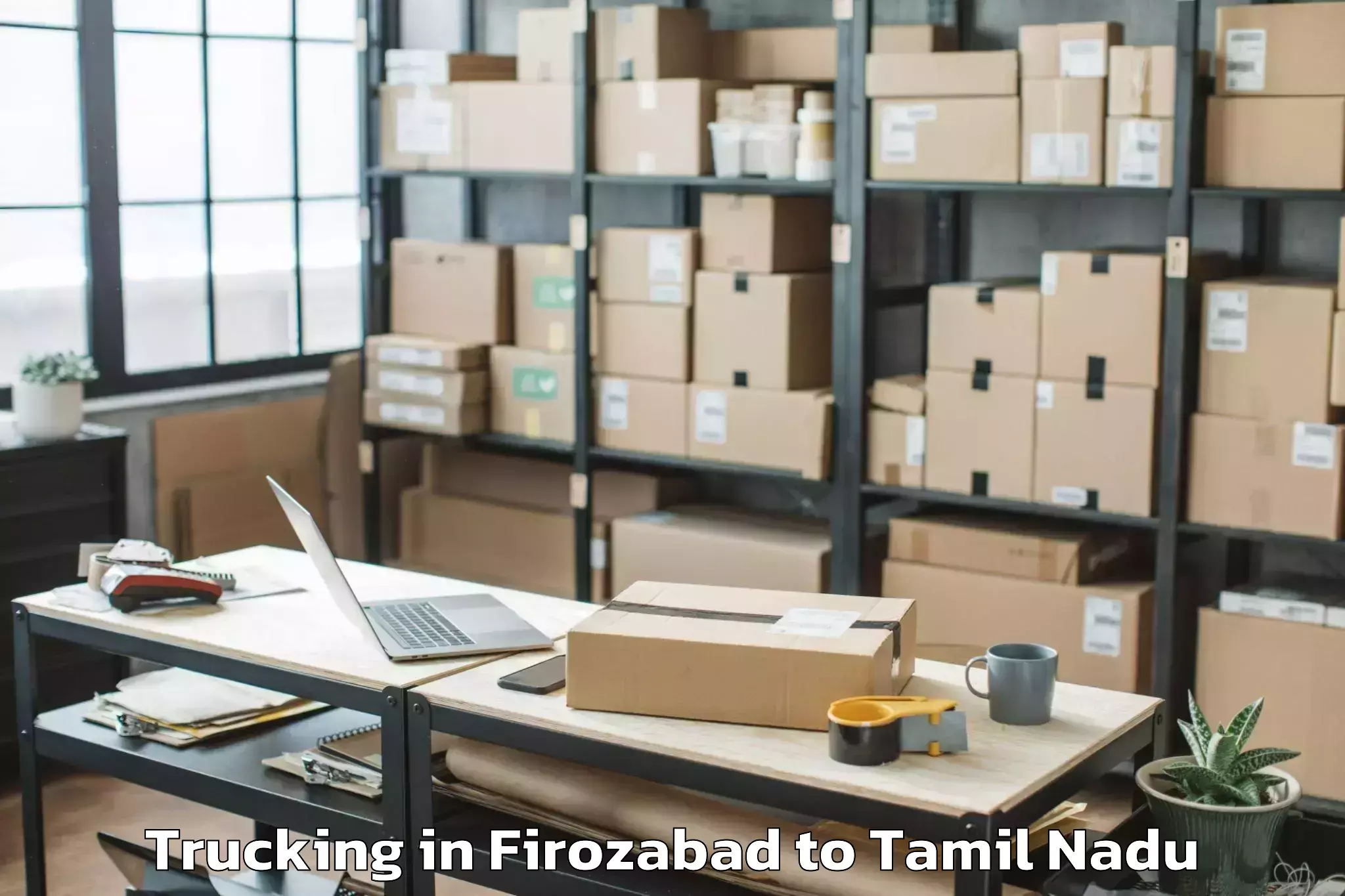 Top Firozabad to Vskvalasai Dindigul Dist Trucking Available